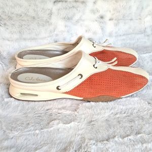Cole Haan Nike Air orange pump athletic mule shoe. Size 10.